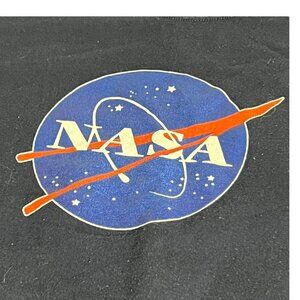 NASA Logo Jerzees NuBlend Navy Sweatshirt Large Cotton Blend Made In Honduras